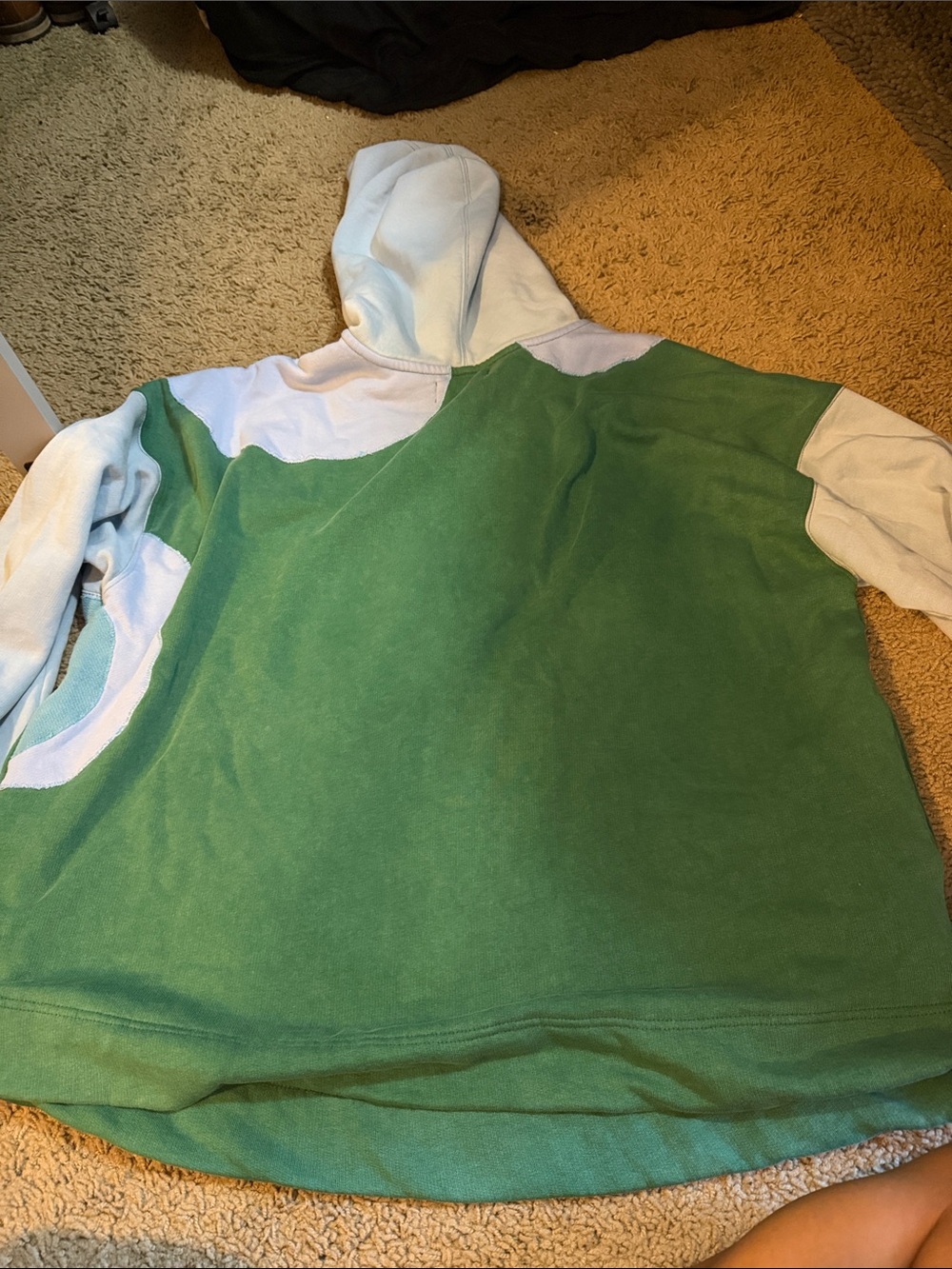 Free People Green Pullover Hoodie with Textured Lining - Picture 3 of 5